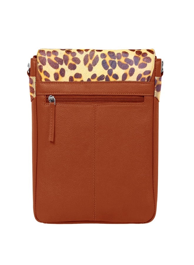 أوماكس حقيبة كروسبودي نسائية من الجلد الطبيعي بنقشة جلد النمر من أوماكس - FL57 - Image 2